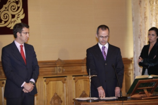 Xesús Vázquez durante a súa toma de posesión como conselleiro de Educación