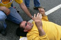 O gandeiro foi trasladado ao hospital / Foto: Zélia Garcia