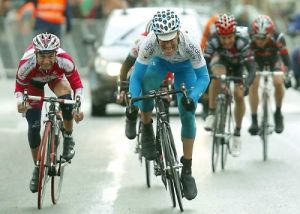 David García durante a disputa da vitoria final en Logroño