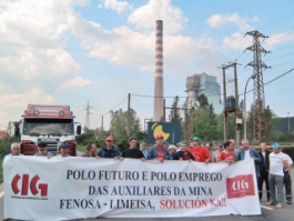 Corte de tráfico fronte á central térmica de Cerceda, esta corta feira