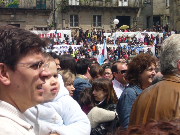 A manifestación, na Quintana